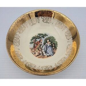 Vintage Sabin Crest -O- Gold Warranted‎ 22k Gold Bowl 5.5" Diameter